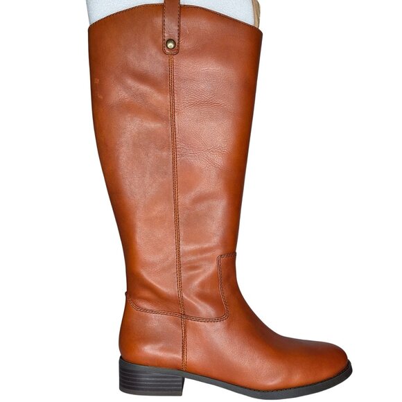 NWT INC International Concepts Women's Fawne Cognac Leather Boots